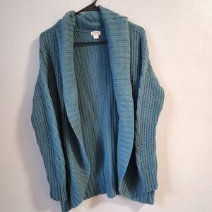 Mossimo Supply‎ Co. Teal Knit Open Front Cardigan Sweater Small S